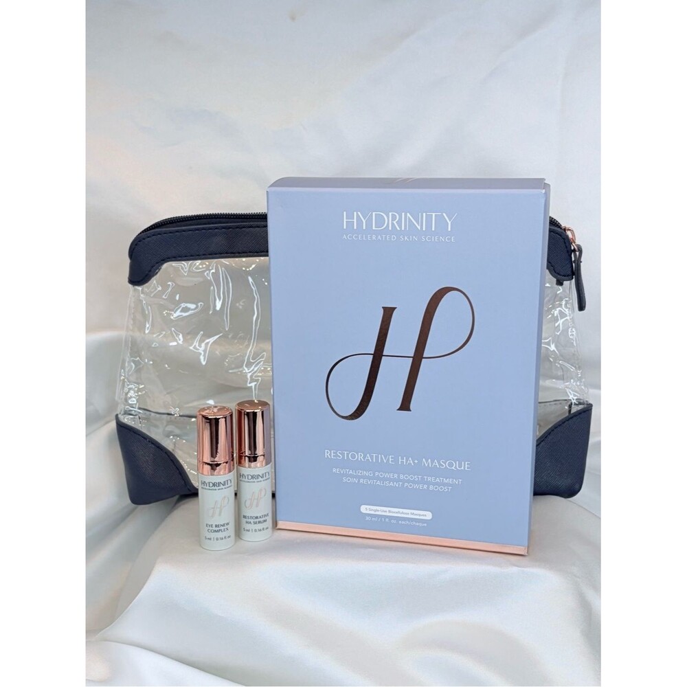 💙 Hydrinity Restorative HA+ Sheet Mask Set | $160 Val + FREE Travel Bag! ✨